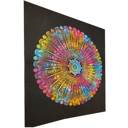 Chakra Wheel Mandala Pattern Tapestry