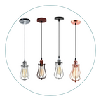 Ceiling Rose Balloon Cage Hanging Pendant Lamp Holder Light Fitting