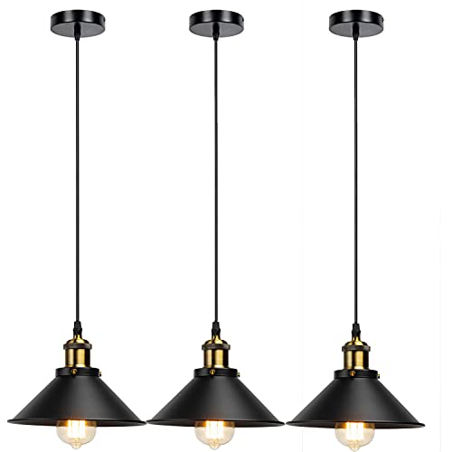 Black and gold Pendant light 3 Pack E27 ~3567