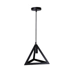 Black triangle metal wire frame lamp Light wire cage Lampshade~1175
