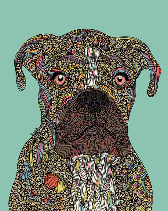 Pepper the Boxer Art Print