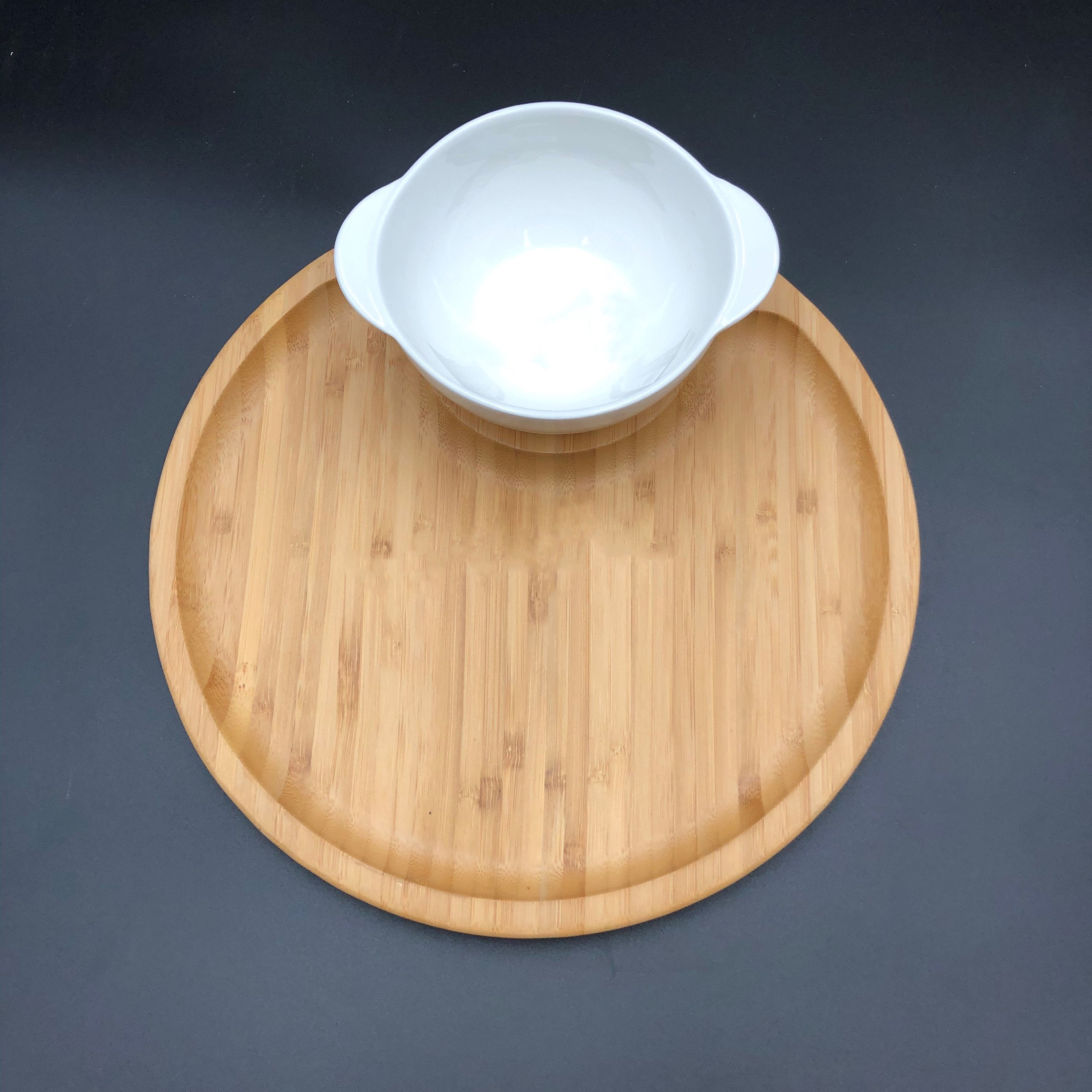 Bamboo And Fine Porcelain Set For Single Serve Soup Or Cereal Or Your Secondary image