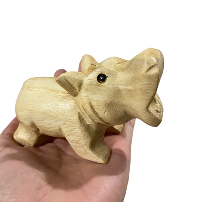 Wooden Musical Whistle Hippo Percussion Instrument