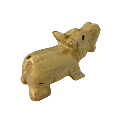 Wooden Musical Whistle Hippo Percussion Instrument