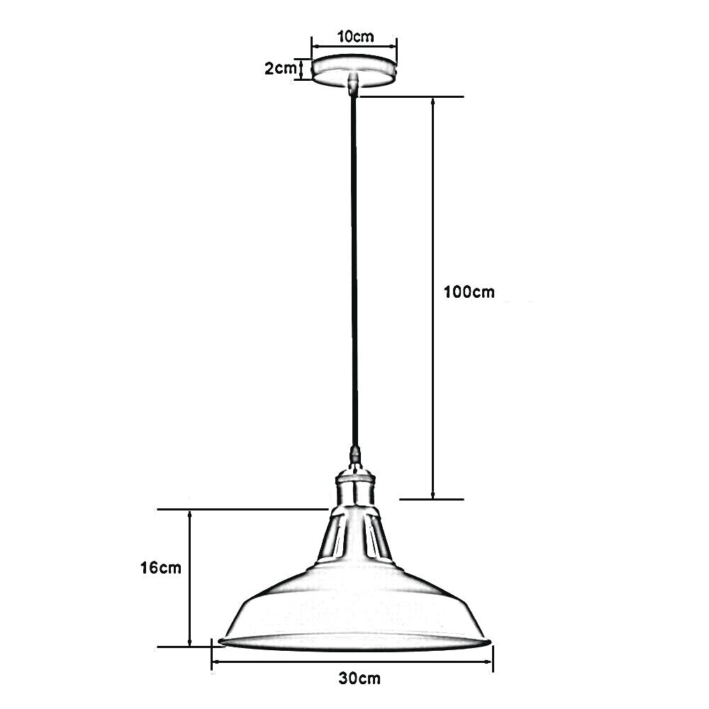 Ceiling Lampshade Vintage Industrial Retro Loft Metal Hanging~3147