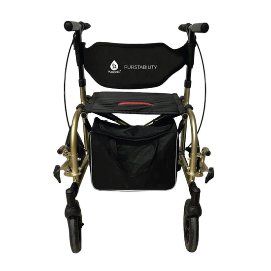 2 IN 1 Rolling Rollator Walker