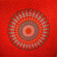 Red Peacock Dance Mandala Tapestry