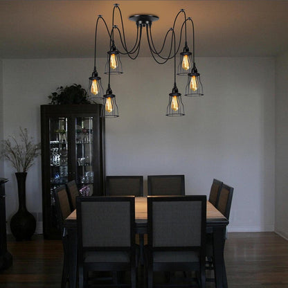 Retro Vintage Chandelier Ceiling Spider Light Industrial Pendant Lamp