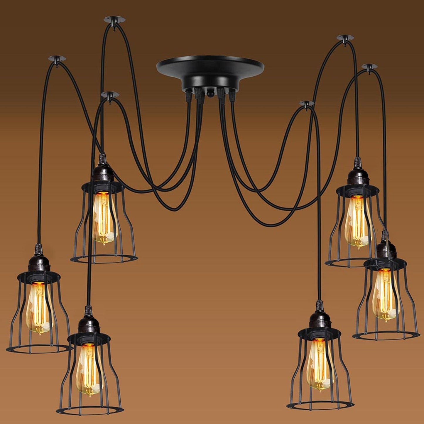 Retro Vintage Chandelier Ceiling Spider Light Industrial Pendant Lamp