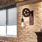 Retro Vintage Pulley Light Shade Wheel Ceiling Lifting Industrial