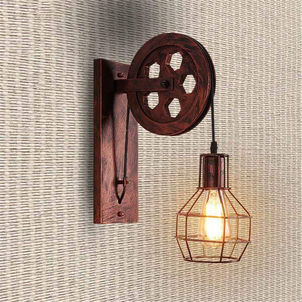 Retro Vintage Pulley Light Shade Wheel Ceiling Lifting Industrial