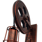 Retro Vintage Pulley Light Shade Wheel Ceiling Lifting Industrial