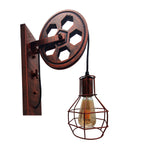 Retro Vintage Pulley Light Shade Wheel Ceiling Lifting Industrial