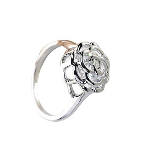 Rose Is A Rose Rings 18kt Rose Crystals In White Yellow And Rose Gold