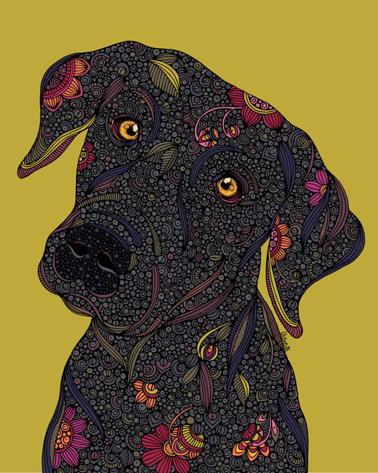 Rocco the lack lab Art Print