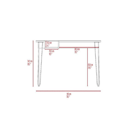 Writing Desk Bobex, Four Legs, Mahogany Finish