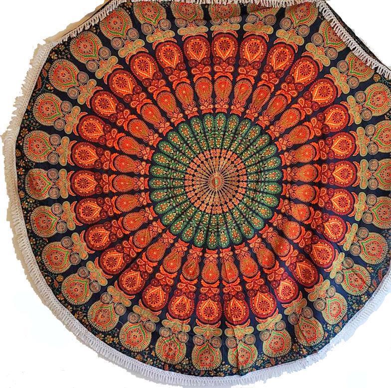 Earthy Vibes Round Mandala Tapestry Main image