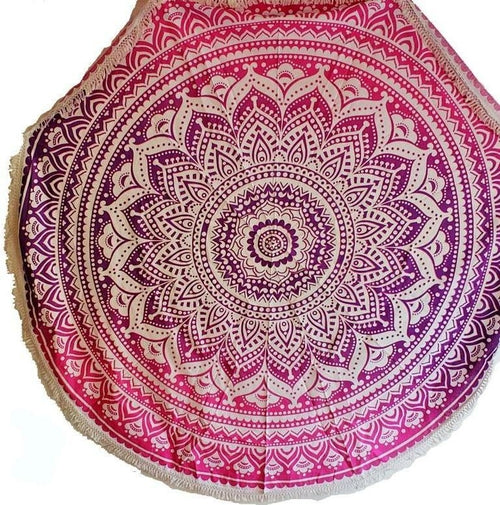 Pink Ombre Round Mandala Tapestry Secondary image