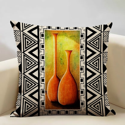 African Painting Printed Cushion Cover