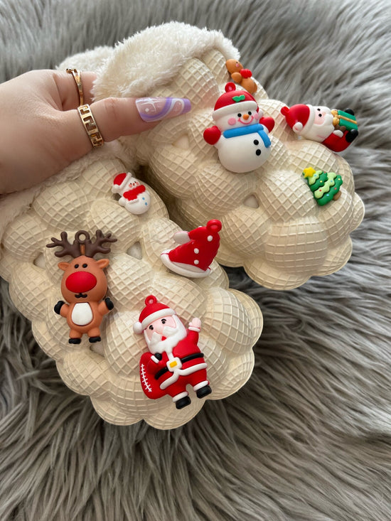 Funny DIY Bubble Slippers Furry House Slides for Chirstmas