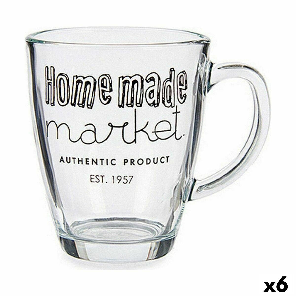 Mug Transparent Glass 6 Units (320 ml) Secondary image