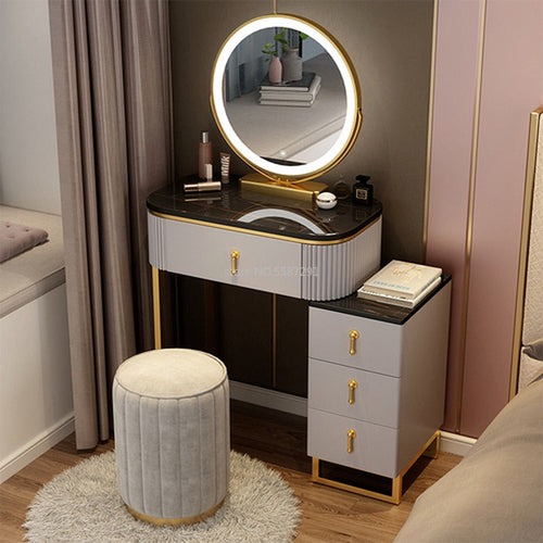 A Set Makeup Dressing Table with Mirror Slate Furniture Girl Bedroom