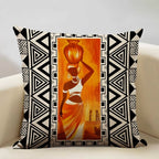 African Painting Printed Cushion Cover
