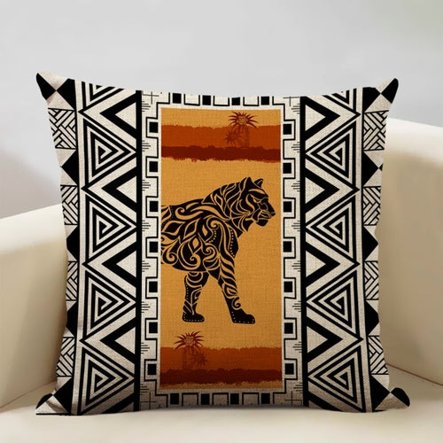 African Painting Printed Cushion Cover