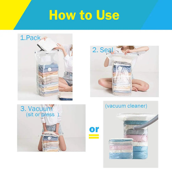 Cube Vacuum Storage Bags umbo Vacuum Seal Bags for Clothes, Bedding,