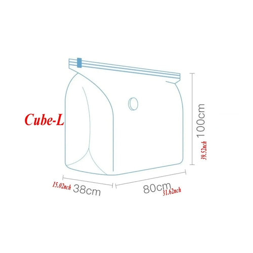 Cube Vacuum Storage Bags umbo Vacuum Seal Bags for Clothes, Bedding,