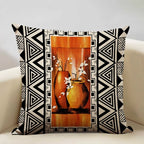 African Painting Printed Cushion Cover