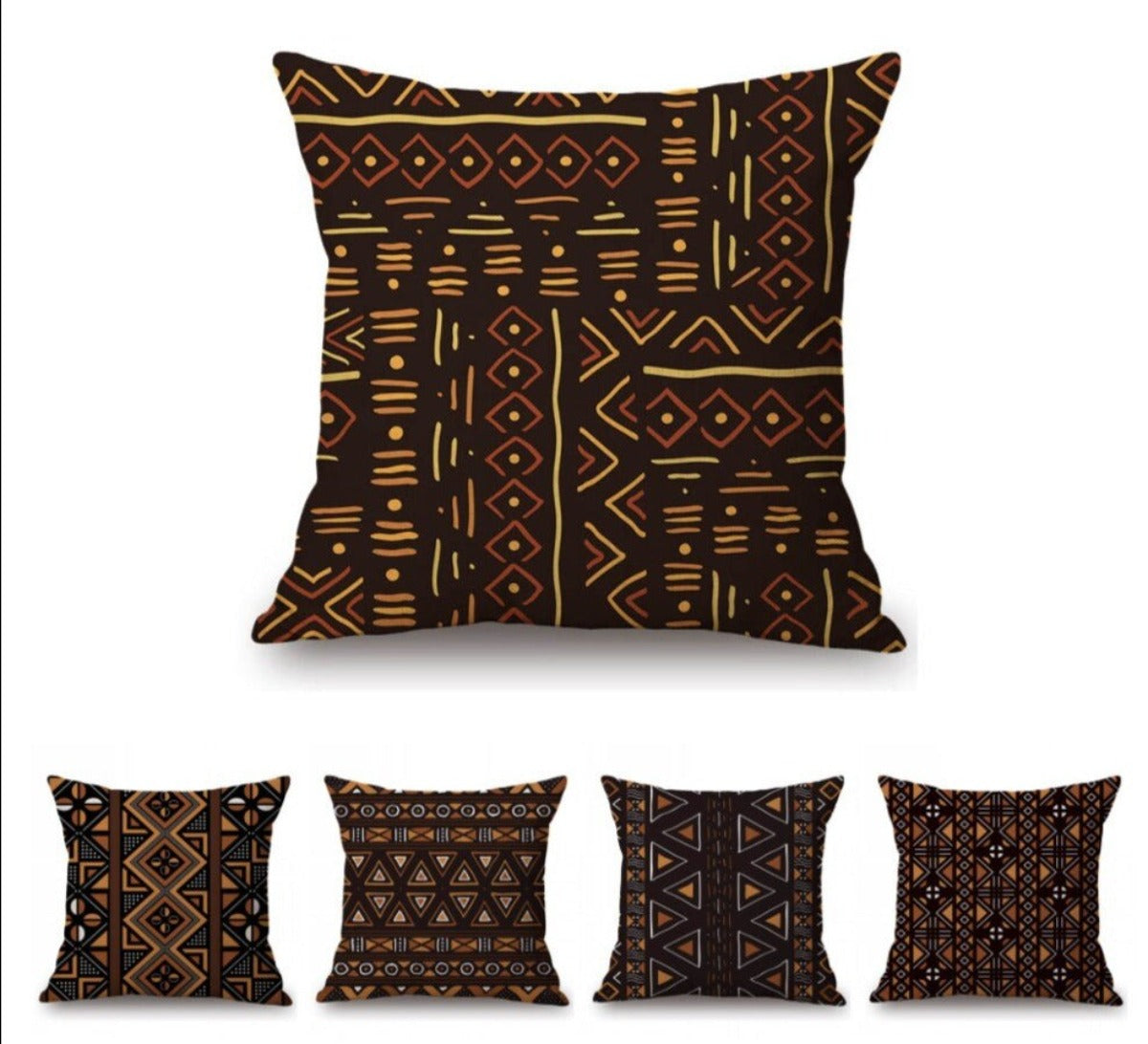 African Geometric Tribal Mud cloth Cushion Cover Main image