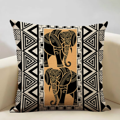 African Painting Printed Cushion Cover