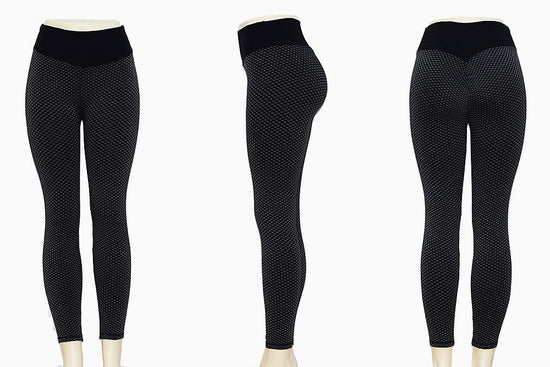 Mesh Knitting Yoga Pants High Waist Gym