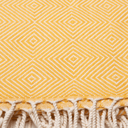 Beach Spa Turkish Hammam Towel Crystal Yellow