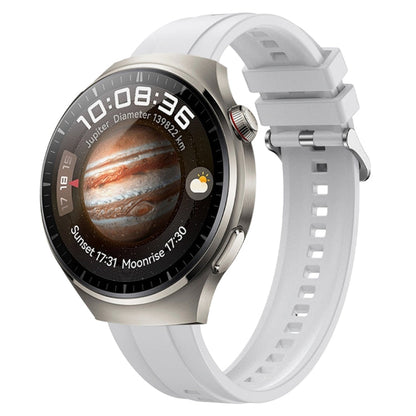 For Huawei Watch 4 Tire Pattern Silver Buckle Silicone Watch