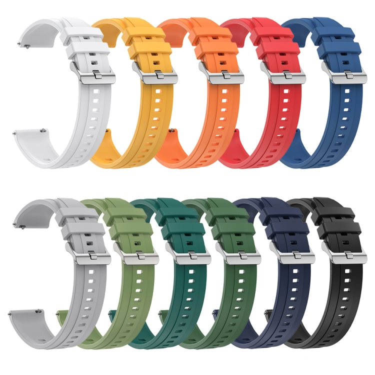 For Huawei Watch 4 Tire Pattern Silver Buckle Silicone Watch