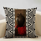 African Painting Printed Cushion Cover