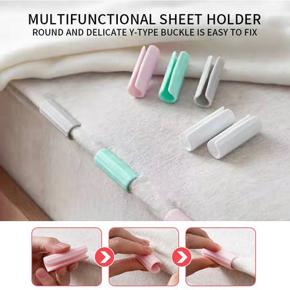 12PCS BedSheet Clips Plastic Slip-Resistant Clamp Quilt Bed Clipper