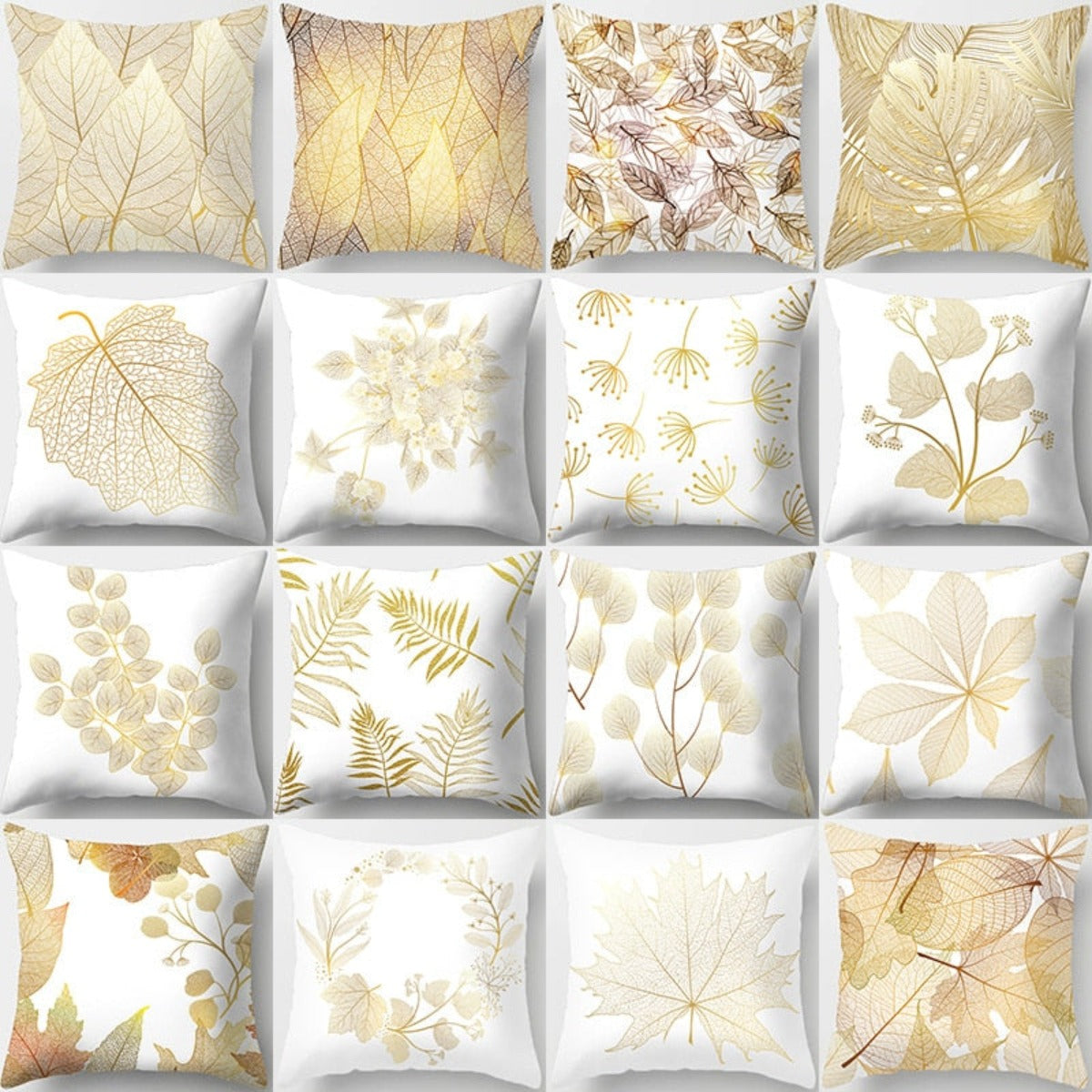 Gold Leaf Cushion Cover for Home Decor Main image