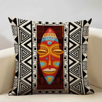 African Painting Printed Cushion Cover