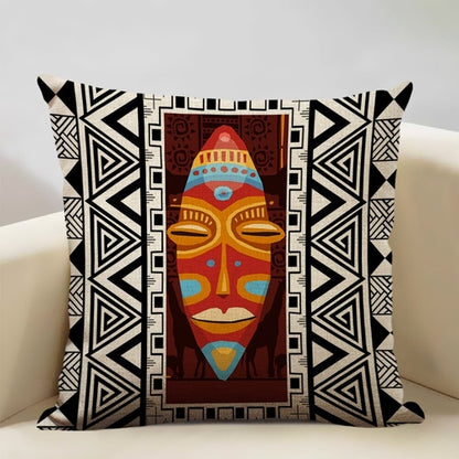 African Painting Printed Cushion Cover