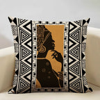 African Painting Printed Cushion Cover