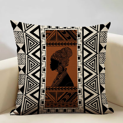African Painting Printed Cushion Cover
