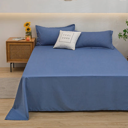 1 pc Bed Flat Sheet for Double Bed Plain Solid Color Top Sheets