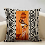 African Painting Printed Cushion Cover