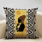 African Painting Printed Cushion Cover