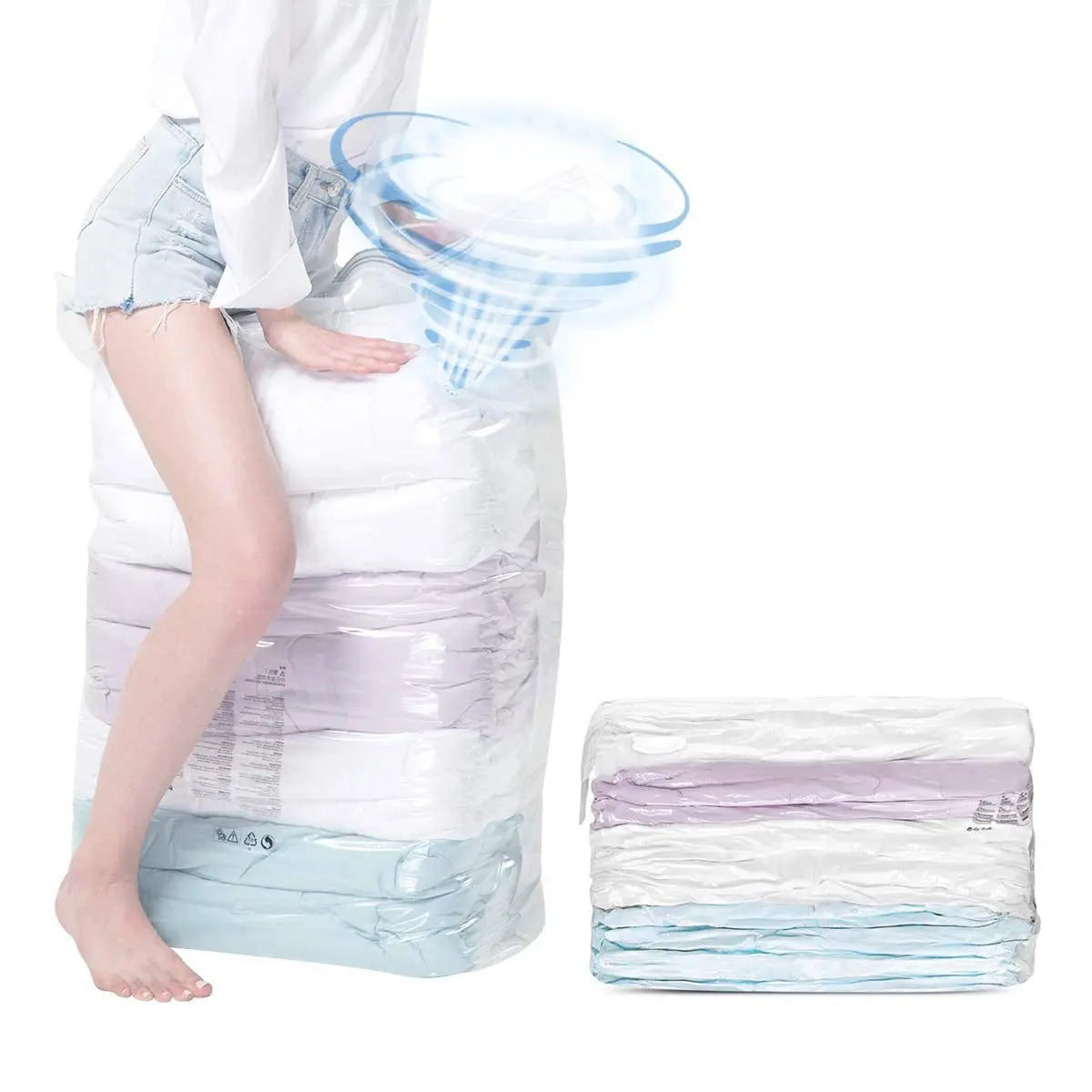 Cube Vacuum Storage Bags umbo Vacuum Seal Bags for Clothes, Bedding,