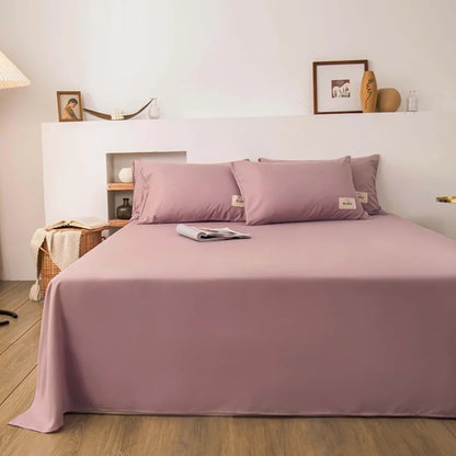 1 pc Bed Flat Sheet for Double Bed Plain Solid Color Top Sheets