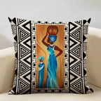 African Painting Printed Cushion Cover